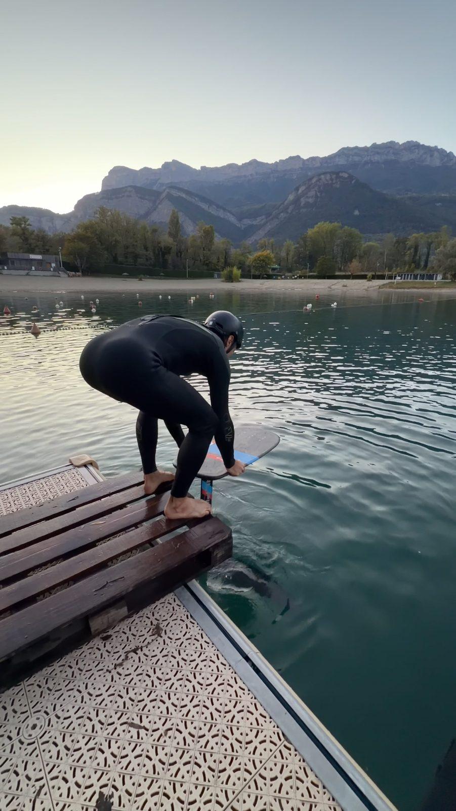 Correct drop start position for pumpfoil