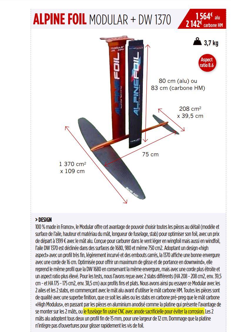 Modular 1370 1680 1b wingsurf mag 12 mai juin 2023