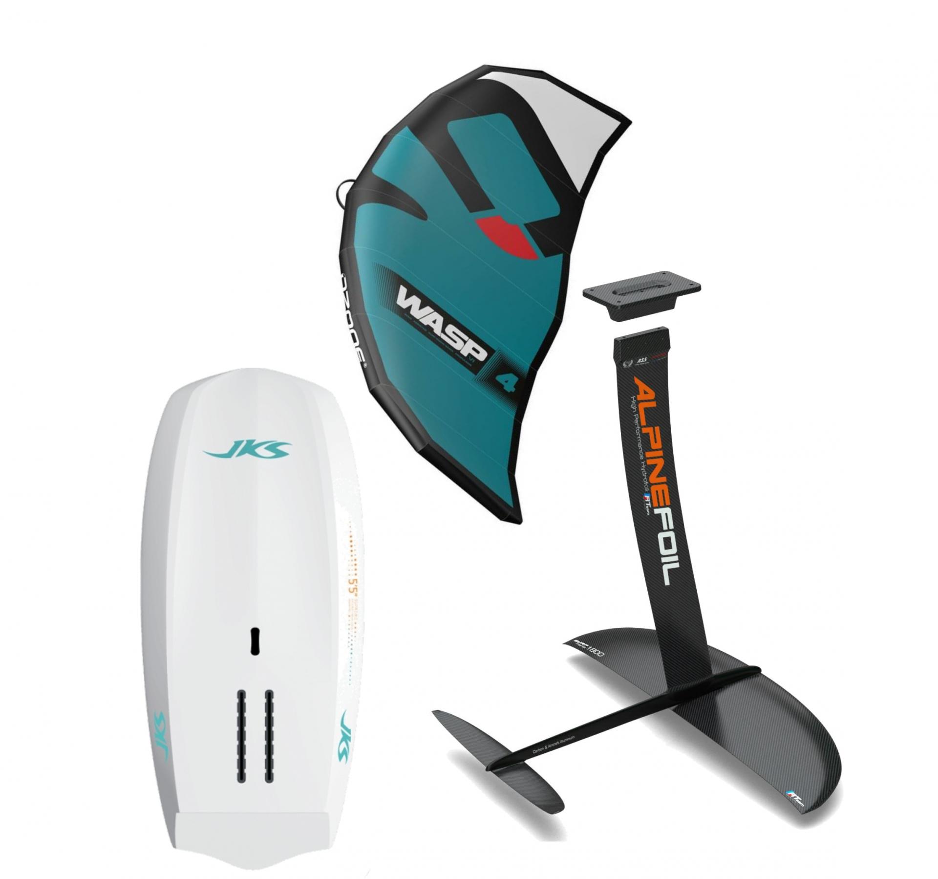 Pack wingfoil jks hawk carbon 1800 voile ozone